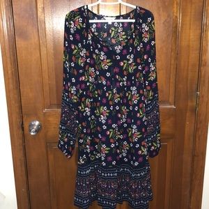 Floral long sleeve dress